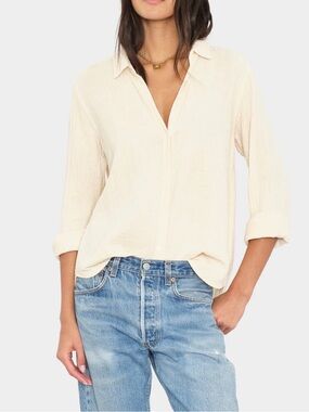 EUC Xirena Scout Cotton Shirt in Oysterette Size L